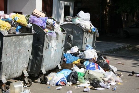 В Ужгороді жінка із чотирьма дітьми живе на вулиці біля бак..., фото-1 В Ужгороді жінка із чотирьма дітьми живе на вулиці біля баків із сміттям, фото-1