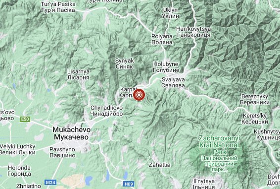 Сьогодні в Закарпатті поблизу Сваляви зафіксували землетрус