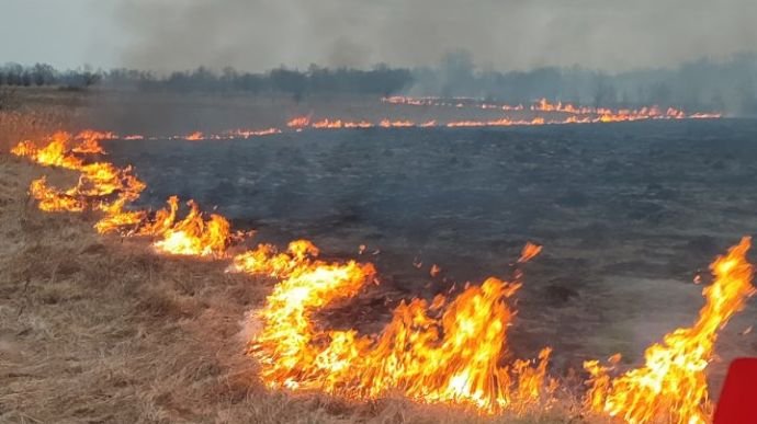 Пожежі в екосистемах: в с. Гать вигоріло 1,7 га угідь