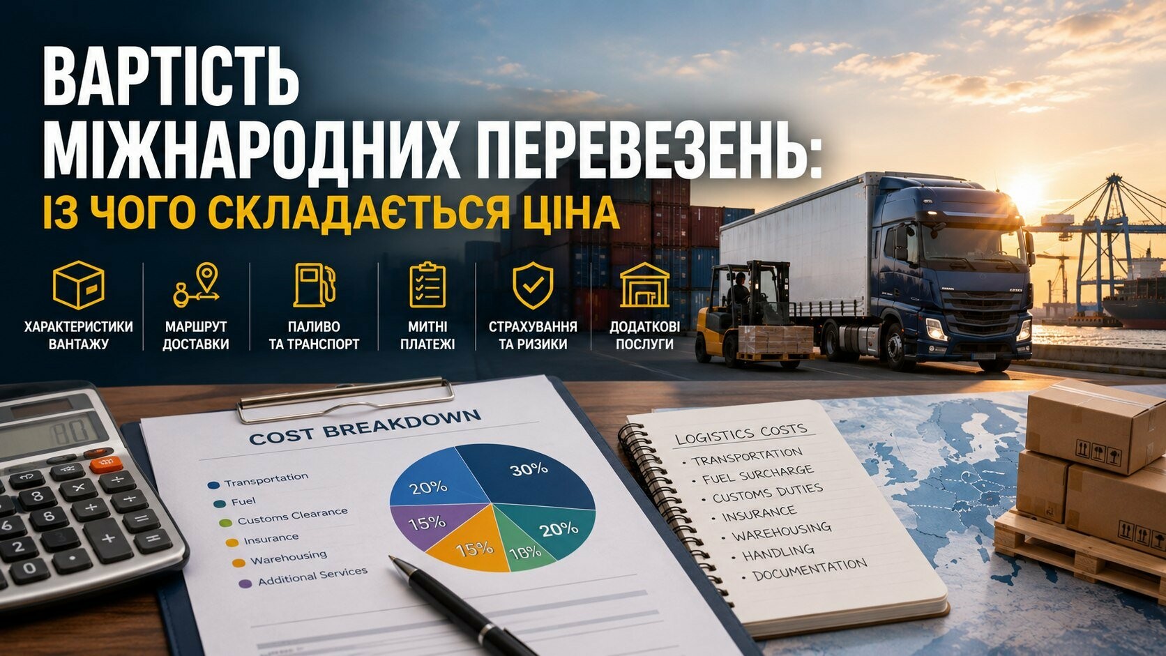 Вартість міжнародних перевезень: із чого складається ціна